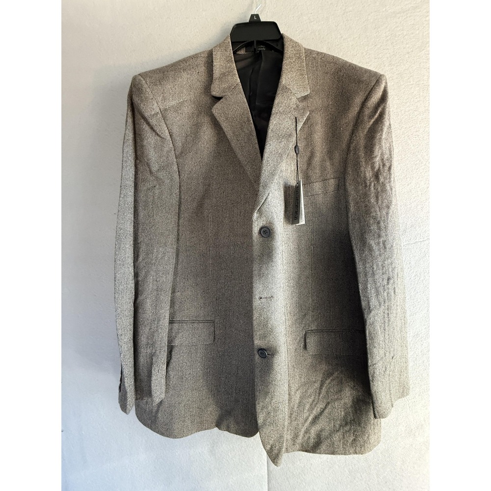 Gianfranco Ruffini Blazer Sport Coat Mens 48L Gray Herringbone Long Jacket
